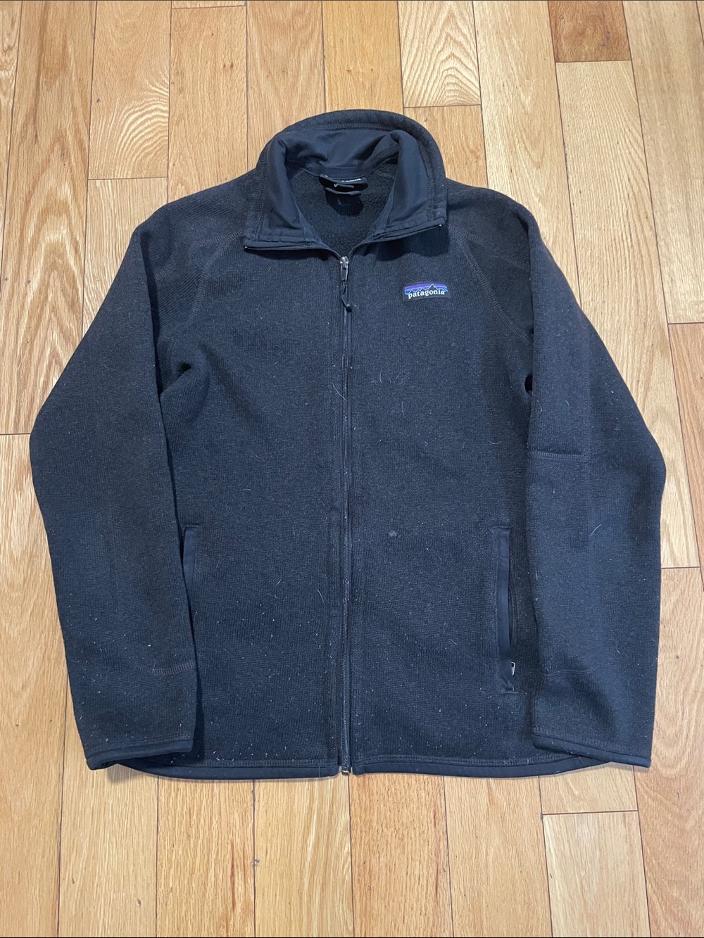 Patagonia Black Full-Zip Fleece Jacket with Logo